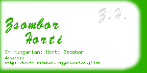 zsombor horti business card